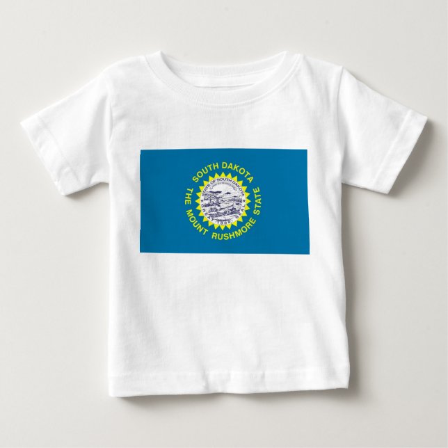 Baby T Shirt mit Flag South Dakota (Vorderseite)