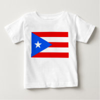 Baby T Shirt mit Flag von Puerto Rico, USA.