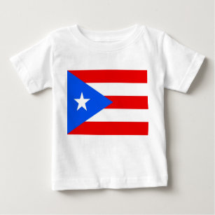 Baby T Shirt mit Flag von Puerto Rico, USA.