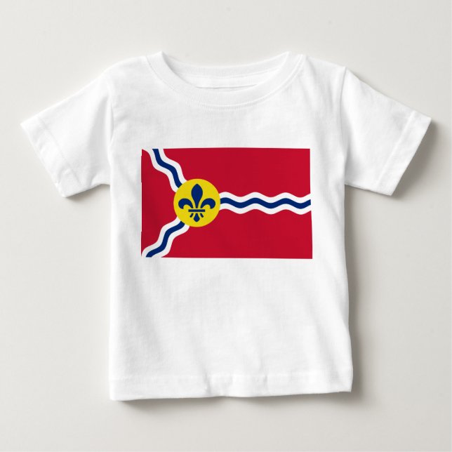 Baby T - Shirt mit Flag von St. Louis, Missouri (Vorderseite)