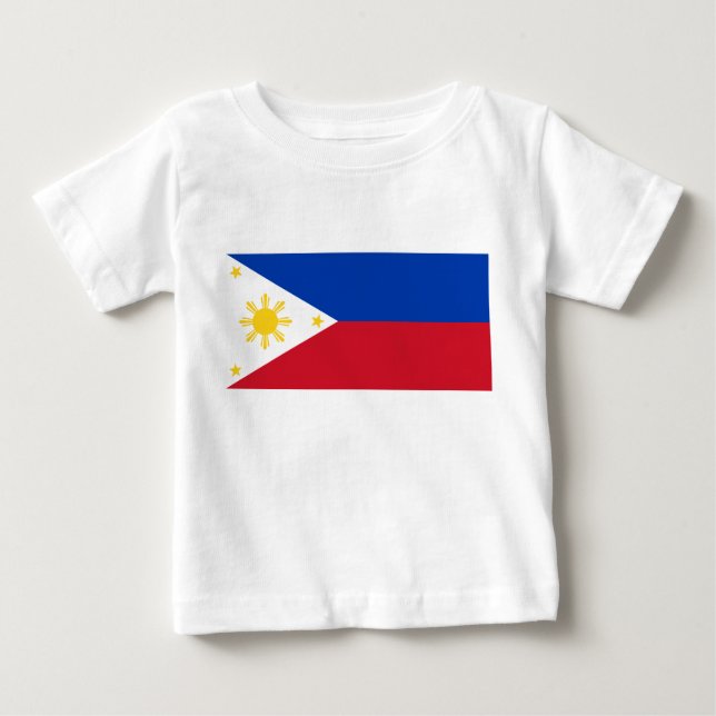 Baby T - Shirt mit Flagge der Philippinen (Vorderseite)