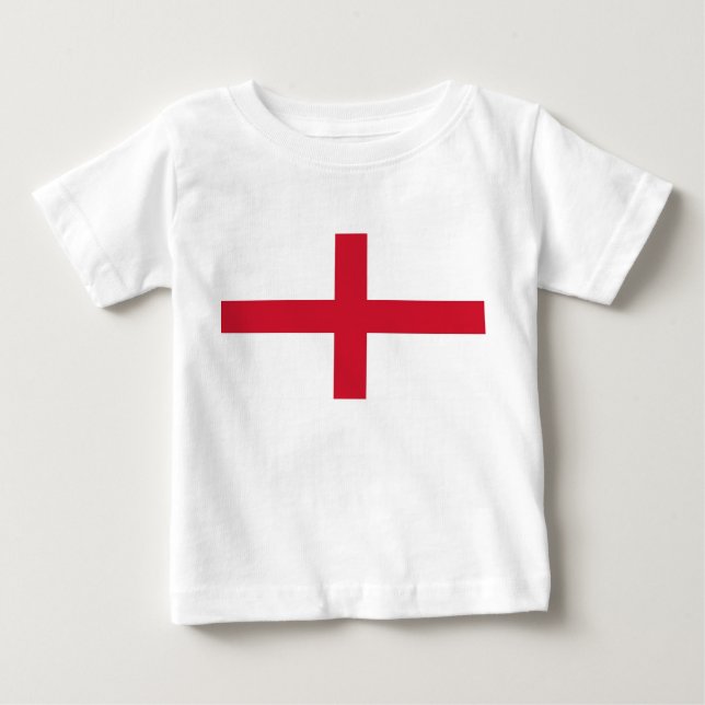 Baby T - Shirt mit Flagge von England (Vorderseite)