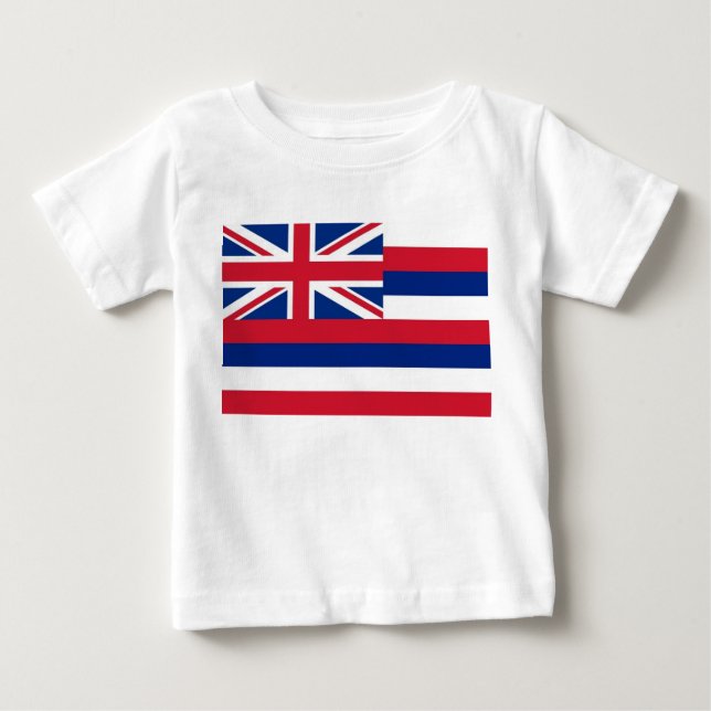 Baby T - Shirt mit Flagge von Hawaii (Vorderseite)