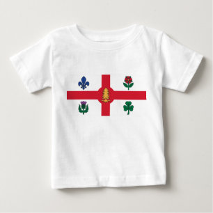 Baby-T-Shirt mit Flagge von Montreal Baby T-shirt