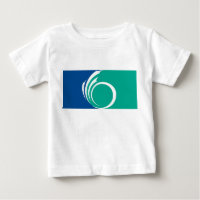Baby-T-Shirt mit Flagge von Ottawa, Kanada