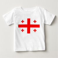 Baby T - Shirt mit georgischer Flagge