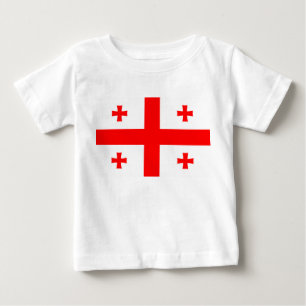 Baby T - Shirt mit georgischer Flagge