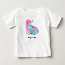 Baby-T - Shirt mit individuelle Name | Dinosaurier