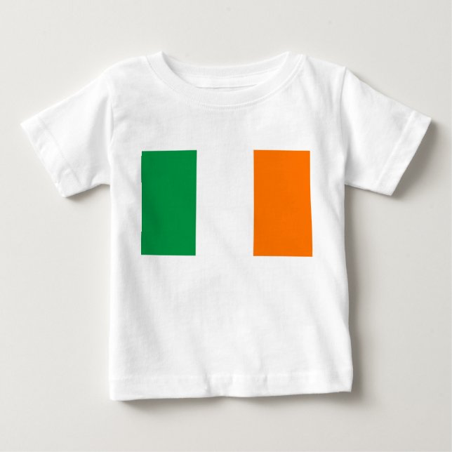 Baby T - Shirt mit irischer Flagge (Vorderseite)
