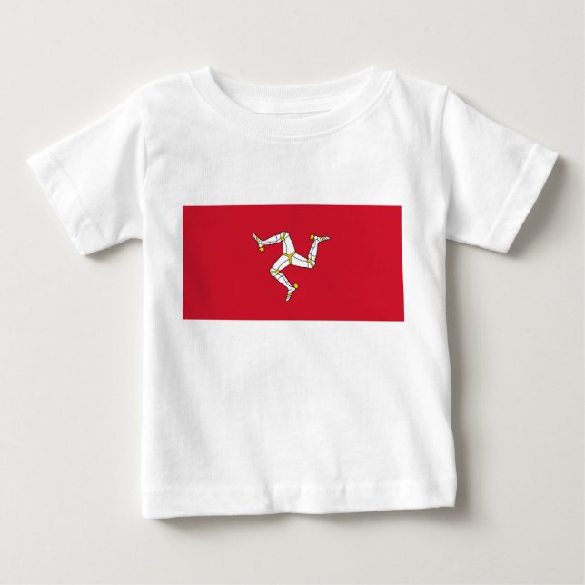 Baby T - Shirt mit Isle of Man Flag, Vereinigtes K (Vorderseite)