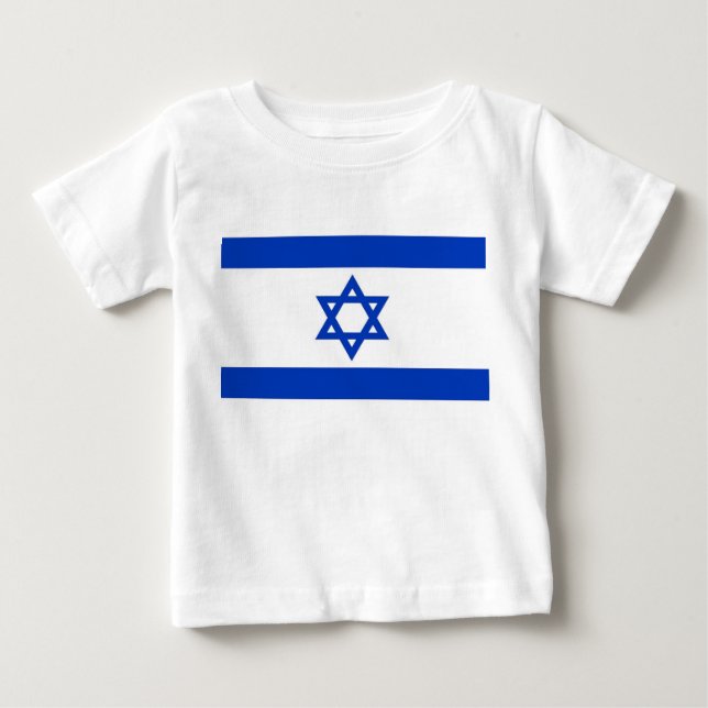 Baby T - Shirt mit israelischer Flagge (Vorderseite)