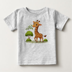 Baby-T - Shirt mit Niedlicher Giraffe