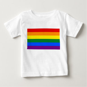Baby-T - Shirt mit Regenbogenflagge