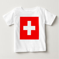Baby T - Shirt mit Schweizer Flagge