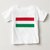 Baby T - Shirt mit ungarischer Flagge