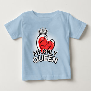 Baby T - Shirt : My Only Queen (blau)