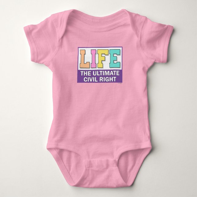 Baby-T-Shirt oder einteiliger Anzug. Baby Strampler (Vorderseite)