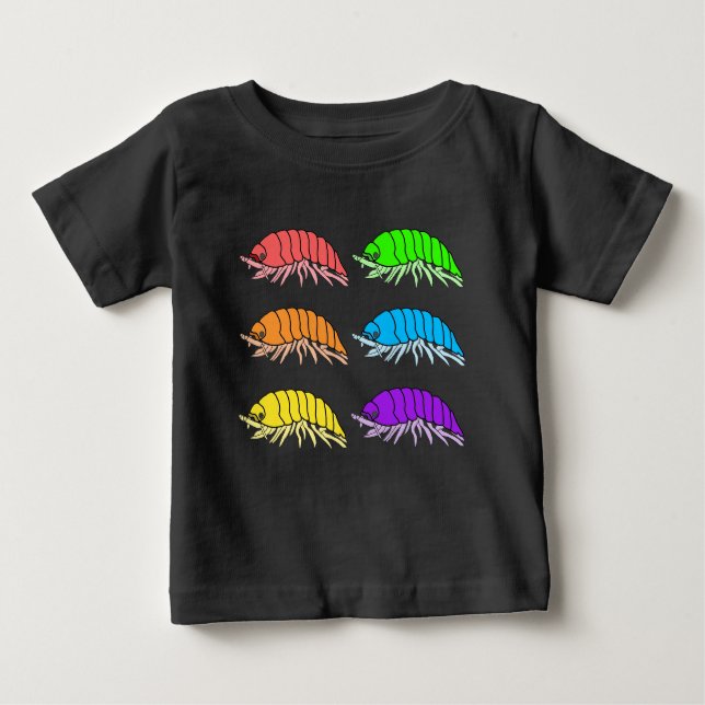 Baby T - Shirt - Rainbow Pill Bugs (vivid) (Vorderseite)
