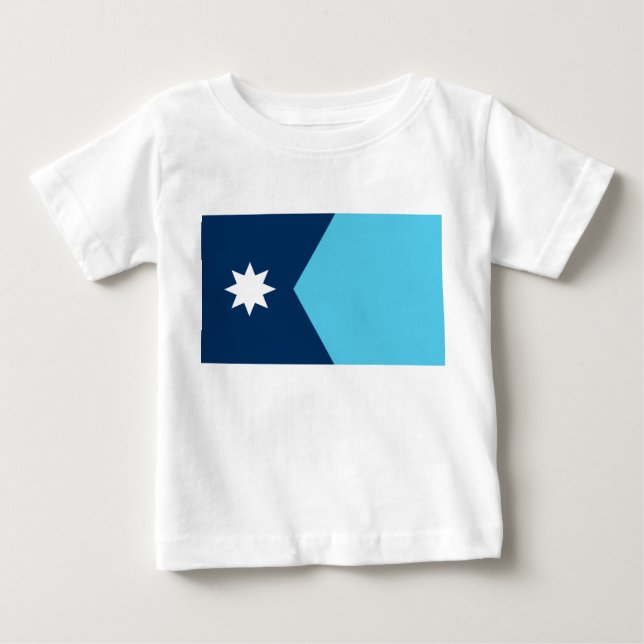 Baby T-Shirt with Flag of Minnesota, USA (Vorderseite)