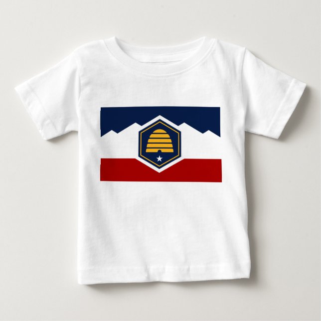 Baby T-Shirt with Flag of Utah, USA (Devant)