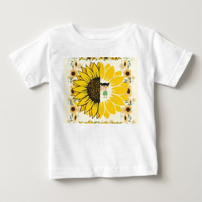 Baby-T - Shirt zum Thema Sonnenblumen (Vorderseite)