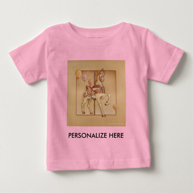 Baby , T-Shirts - Lila Pony Carousel (Vorderseite)