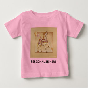 Baby, T-Shirts - lila Pony-Karussell