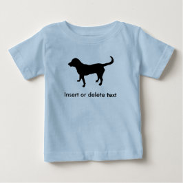 Baby-T - Shirtschwarz-Labrador-Silhouette Baby T-shirt
