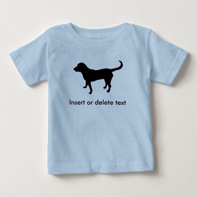 Baby-T - Shirtschwarz-Labrador-Silhouette Baby T-shirt (Vorderseite)