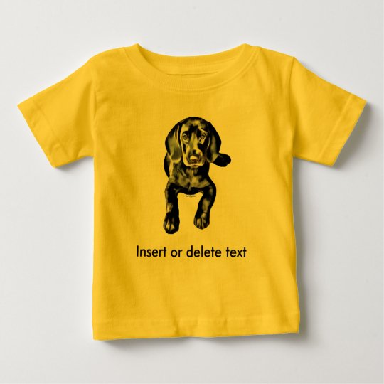 Baby-T - Shirtschwarz-Labradorwelpe Baby T-shirt