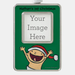 Baby-Tanzen Leslie Patricellis in der Rahmen-Ornament Silber