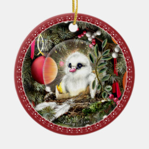 Baby-Taube Keramik Ornament