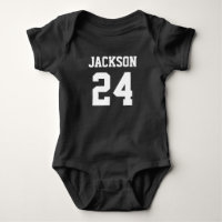 Baby Team Jersey Nummer und Monogramm