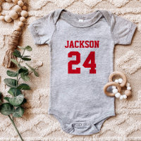 Baby Team Jersey Nummer und Monogramm