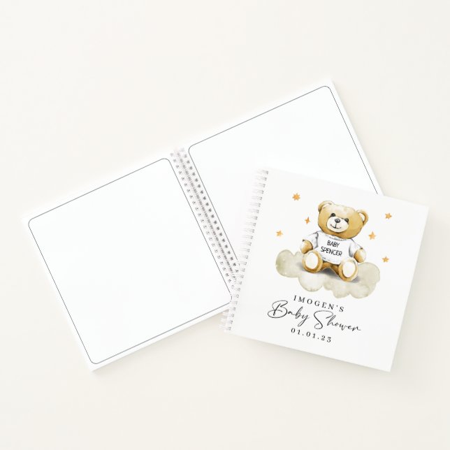 Baby Teddy Bear Baby shower Livre d'invité (Intérieur)