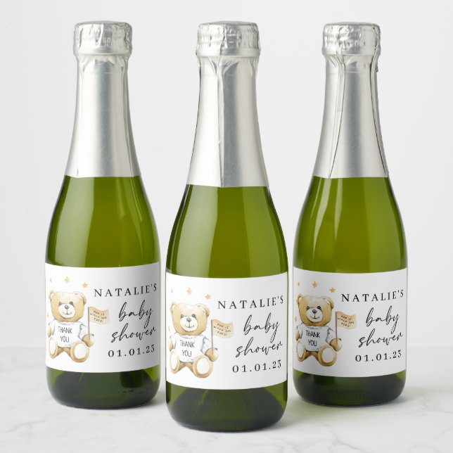 Baby Teddy Bear Baby Showers Mini Sparkling Wine L (Flaschen)