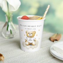 Baby Teddy Bear Babydusche Papiertasse