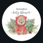 Baby Teddy Bear Christmas Boho Bouquet Runder Aufkleber<br><div class="desc">Dieses Design kann in dem Bereich personalisiert werden, der durch das Ändern des Fotos und/oder Textes zur Verfügung gestellt wird. Sie können auch angepasst werden, indem Sie auf Vorlage personalisieren klicken und dann auf die Schaltfläche klicken, um weitere Optionen anzupassen, um die Hintergrundfarbe zu löschen oder zu ändern, Text hinzuzufügen,...</div>