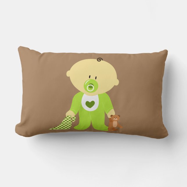 Baby, Teddy, Decke Lumbar Kissen. Lendenkissen (Vorderseite)