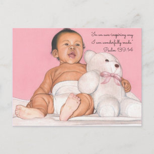 Baby & Teddy ~ Wunderbar Made Postcard Print Postkarte
