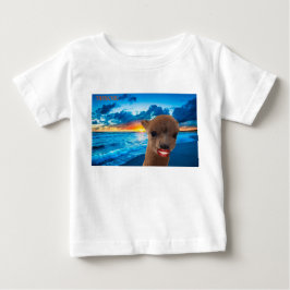 Baby tee alpaca on beach, vielen Dank