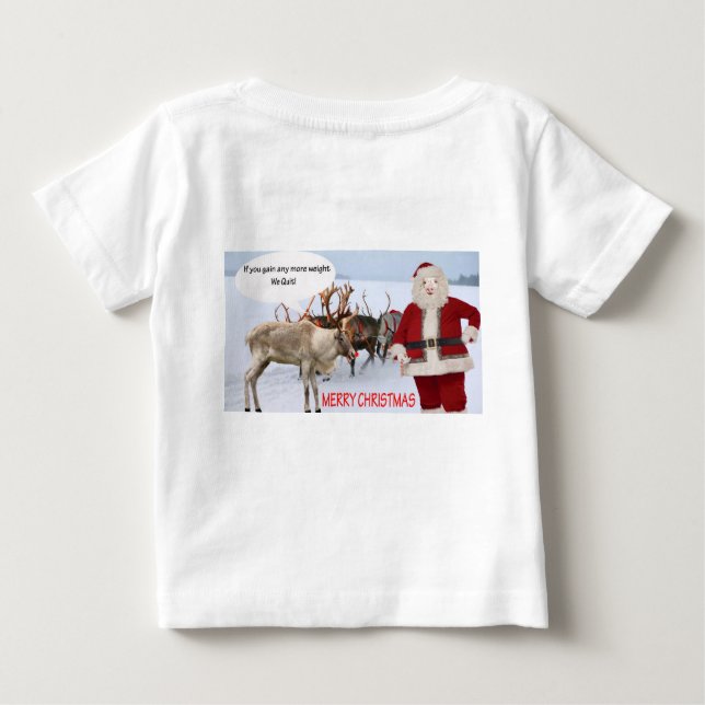 Baby tee frohe Weihnachtsferkel (Rückseite)