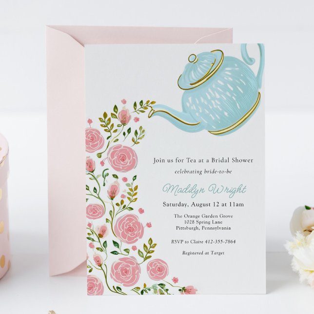 Baby Tee Party Dusche Einladung (Von Creator hochgeladen)