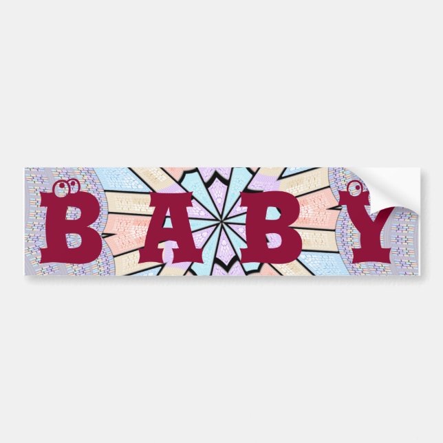 Baby Text niedliche phantastische Design-Kunst Autoaufkleber (Vorne)