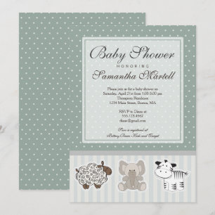 Baby-Tiere für Baby-Shower-Einladung Einladung