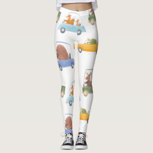 Baby-Tiere: handgezeichnetes Wasserfarbmuster. Leggings