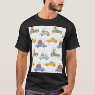 Baby-Tiere: handgezeichnetes Wasserfarbmuster. T-Shirt