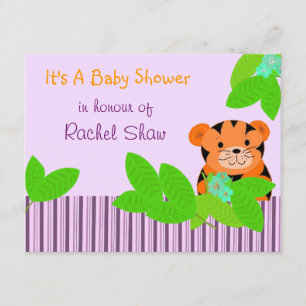 Baby-Tiger-Baby-Shower-Einladung Einladung