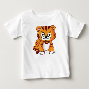 Baby-Tiger Cartoon Baby T-shirt