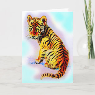 Baby Tiger Feiertagskarte